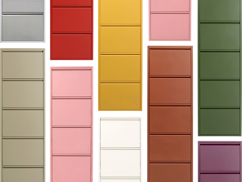 Meuble à chaussures coloré